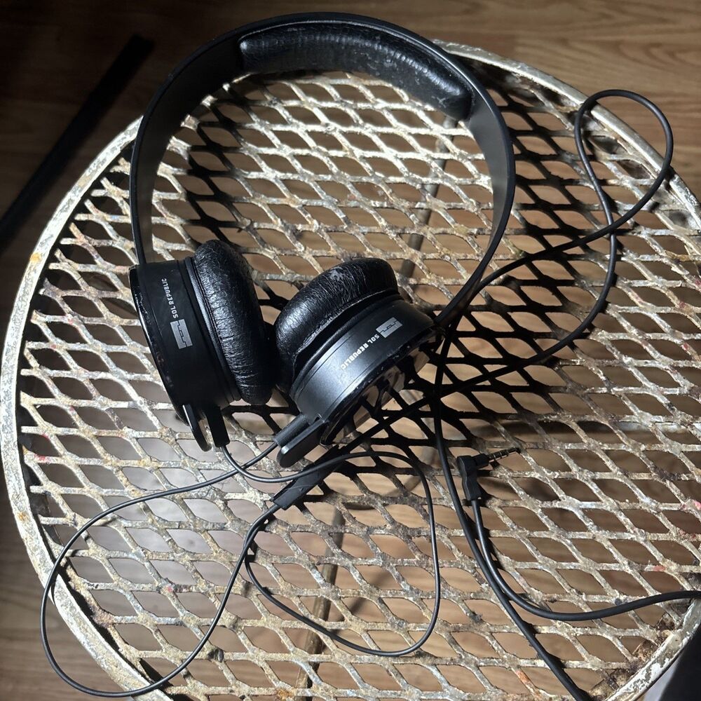 SOL Republic Tracks HD On-Ear Wired Headphones Black With Cords